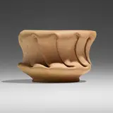 Vase by George E. Ohr, 1906, bisque earthenware, sold May 2023