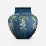 Anna Frances Simpson for Newcomb College Pottery, Transitional vase with jasmine