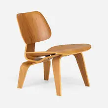 LCW by Charles and Ray Eames, 1945 / 2004, ash plywood, rubber, sold Sep 2025