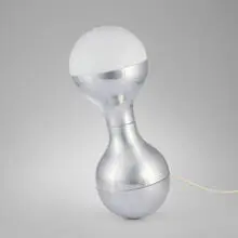 François Dallegret, Lumikiik self-balancing table lamp, 1970, aluminum, opaque Perspex
