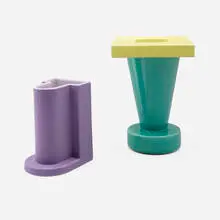 Marco Zanini, Vases, set of two, c. 1985, glazed porcelain