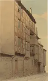 Carl Theodor Reiffenstein, Rückseite der Judengasse in Frankfurt am Main, 1887, Aquarell auf Papier