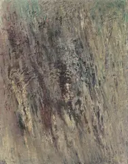 Winfred Gaul, Ohne Titel, 1957, Öl, Glanzlack, Sand und Mineralien auf Hartfaser