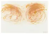 Arnulf Rainer, Borchenreibung, 1974, Aquarell auf leichtem Schoeller-Karton