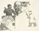 Eugen Schönebeck, Ohne Titel, Um 1966, Bleistift auf festem Papier