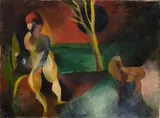 Curt Ehrhardt, Frauen–Mond, 1921, Öl auf Leinwand