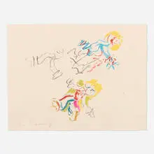 Willem de Kooning, Composition for Lisa, 1984, lithograph in colors