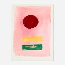 Adolph Gottlieb, Pink Ground, 1972, screenprint in colors