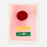Adolph Gottlieb, Pink Ground, 1972, screenprint in colors