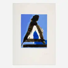 Untitled (from the Basque suite) by Robert Motherwell, 1971, screenprint in colors on J.B. Green, sold Sep 2026