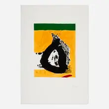 Untitled (from the Basque suite) by Robert Motherwell, 1971, screenprint in colors on J.B. Green, sold Sep 2026