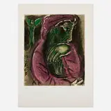 Marc Chagall, Job in Despair (for Verve Vol. X, No. 37-38), 1960, lithograph in colors on Arches