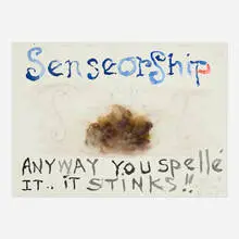 William T. Wiley, Senseorship, 1992, watercolor and graphite on paper