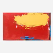 Awol Erizku, Who you know from out here? Your name ain't ringing no bells boy, 2015, house paint, spray paint and enameled steel basketball hoop on plywood