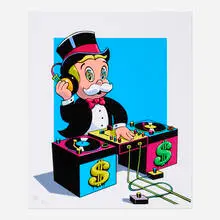 Alec Monopoly, DJ Monopz (Blue Variant), 2026, screenprint in colors