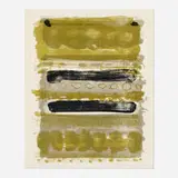 Patrick Heron, Green and Grey Stripes, 1958, lithograph in colors