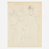 Andy Warhol, Plate (from A Gold Book portfolio), 1957, offset lithograph