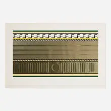 Roy Lichtenstein, Entablature III (from the Entablature series), 1976, screenprint in colors and collage with embossing on BFK Rives