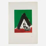 Robert Motherwell, Untitled (from The Basque Suite), 1971, lithograph in colors on J.B. Green