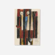 Carlos Mérida, Sin título, 1979, mixed media on paper