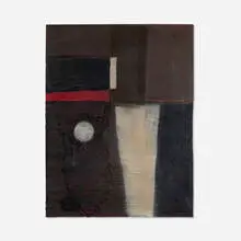 Antonio Vidal, Sin título, c. 1969, tempera, paper and fabric collage on cardstock