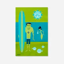 Shag, Turquoise Sun, 2005, acrylic on board