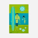 Shag, Turquoise Sun, 2005, acrylic on board