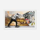 Martin Whatson X Pez, Behind the Curtain (Decay), 2018, screenprint in colors