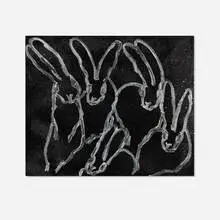 Hunt Slonem, Black Diamonds, 2017, oil, acrylic and diamond dust on canvas