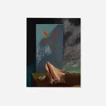 Helen Lundeberg, The Shell, 1945, oil on cardboard