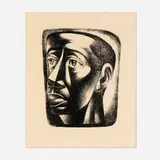 Charles White, Joven (Youth), 1946, lithograph on Fabriano