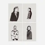 Alex Katz, Four works from the Odes portfolio, 2015, inkjet print