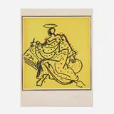 Matthew (from The Twelve Apostles portfolio) by Salvador Dalí, 1972, lithograph in colors with with embossing and gold foil inlay on Arches, offered Jan 2026