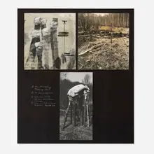 Dieter Appelt, I don't want to elevate myself above the trees (Variant), 1977, gelatin silver print, conte crayon, ink and gouache on paper collage on paper