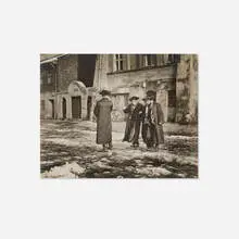 In Front of the Synagogue on Saturday by Roman Vishniac, 1937, vintage gelatin silver print, offered Dec 2025