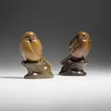 Joseph Mendes da Costa, Twee Uilen (Two Owls), c. 1901, glazed stoneware