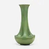 Tall vase, model 182 by Fritz Albert and William Day Gates for Teco Pottery, c. 1905, glazed earthenware, sold May 2023