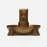 Gustav Gurschner, Match stand, c. 1908, patinated bronze