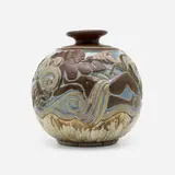 Georges Ventrillon for Mougin, Vase with nudes, c. 1925, glazed stoneware