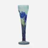 Daum, Vase with daisies, c. 1900, acid-etched and wheel-carved cameo glass