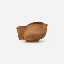 Vase by George E. Ohr, 1906, bisque earthenware, sold May 2023