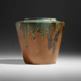 Mary Chase Perry for Pewabic Pottery, Early vase, c. 1903-07, drip-glazed earthenware