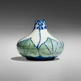 Newcomb College Pottery, Early miniature vase with blossoms