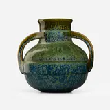 Fulper Pottery, Rare vase, 1917-23, Verte Antique-glazed stoneware