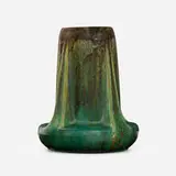 Fulper Pottery, Large vase, 1917-1927, Mirror Black to Cucumber Green flambé-glazed stoneware