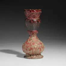 George E. Ohr, Exceptional vase, 1897-1900, glazed earthenware
