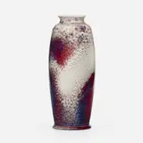 Ruskin Pottery, Vase, 1922, oxblood-glazed porcelain
