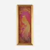 Edward R. Wilkes, Plaque with peacock and cherry blossoms, c. 1910, glazed earthenware
