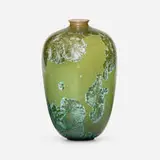 Vase by Adelaide Robineau for University City, 1910, crystalline-glazed porcelain, sold May 2023