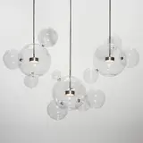 Giopato & Coombes, Bolle chandelier, 2014, blown glass, enameled and brushed steel